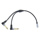 3.5mm Socket Stereo Female to Dual 6.35mm Plug Male Y Splitter Cable 9 inch