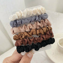6Pcs Women Girl's Elastic Hair Bands Silk Satin Hair Ties Ponytail Holder Ropes