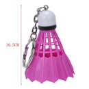 Rose Red Plastic Badminton Dangling Pendant Keychain Key Ring Pendant Y4P3