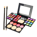 Eyeshadow Powder Palette Cheek Blusher Facial Concealer Bronzer with Brushes