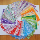 50pcs/Set Floral Cotton Patchwork Craft Fabric Bundle Sewing Sheets Collection
