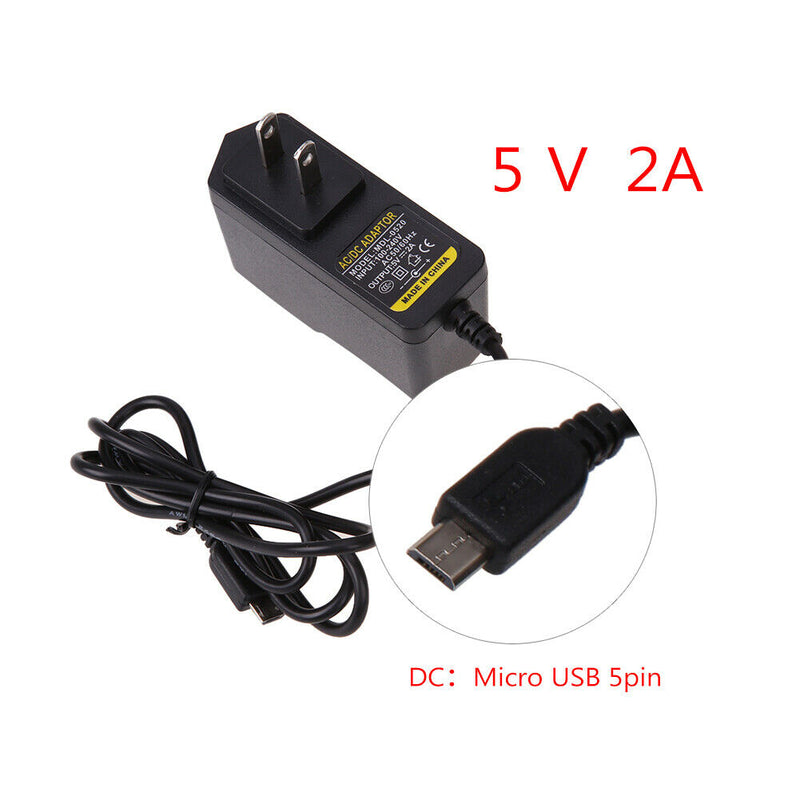 US AC to DC 5V 2A Micro USB Power Supply Adapter for Windows Android Tablet