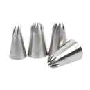4pcs Icing Piping Nozzles For Decorating Cake Baking Cookie Cupcake #1M#1C#1 Hn