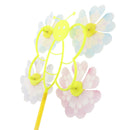 10 Pieces Of Four Flowers Pinwheels Wind  For Outdoor Garden Party