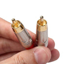 Dual XLR Male to Dual RCA Male Patch Cable - 2-XLRM to 2-RCA Audio Cord 1.8M