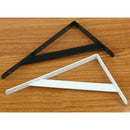 2-Piece Metal  L Shaped Wall Shelf Bracket Rack Support 400x250x3mm Black