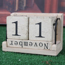 Wooden Perpetual Calendar Retro Rustic Design Living Room Decoration Diy Ye A7O3