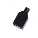 10X USB2.0 Type-A Plug 4-pin female Adapter Connector jack&Black Coverã€NewOZ