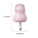 Coat Hooks Adhesive Peeking Cat Wall Mounted ABS Robe Towel Hook 2 Pack for
