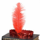 Headband Sequin Showgirl Elastic Feather Costume Headpiece Headband One siz