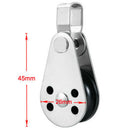 1Pc Stainless Steel 316 Pulley Block Rope Runner Kayak Boat  Anchor Trolle3C