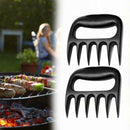 2pcs Black Bear Claws Shredder Meat Shred Clamp Roasting Fork Tong BBQ Tool