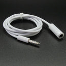 White 1M 3.5mm Male to Female Jack Stereo Audio Headphone Extension Cable JR