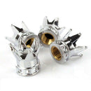 4pcs Chrome Crown Tyre Tire Valve Stems Air Dust Caps Cover Car Truck Wheel
