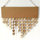 Wooden Family Celebrations Theme Calendar Board Festival Sign Hanging Decor