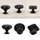 Classic Metal Cabinet Round Pull Handle Kitchen Cupboard Draw Knobs Black