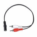 1x Stereo Audio PC TV Aux Cable Lead 3.5 mm Jack Female to 2x Male Phono Socket