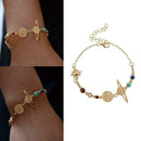 Women Elastic Tiger Eye Matte Black Natural Stone Agate Bangle Bracelet F1Q5