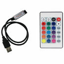 1Pc5V Mini USB Interface 24 Key RGB Wireless Remote Control For RGB Led Str H1V3