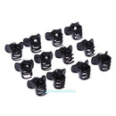 100pcs/Bag Small Plastic Black Hair Clips Clipper Clamp For Women Ladies 6 Claws