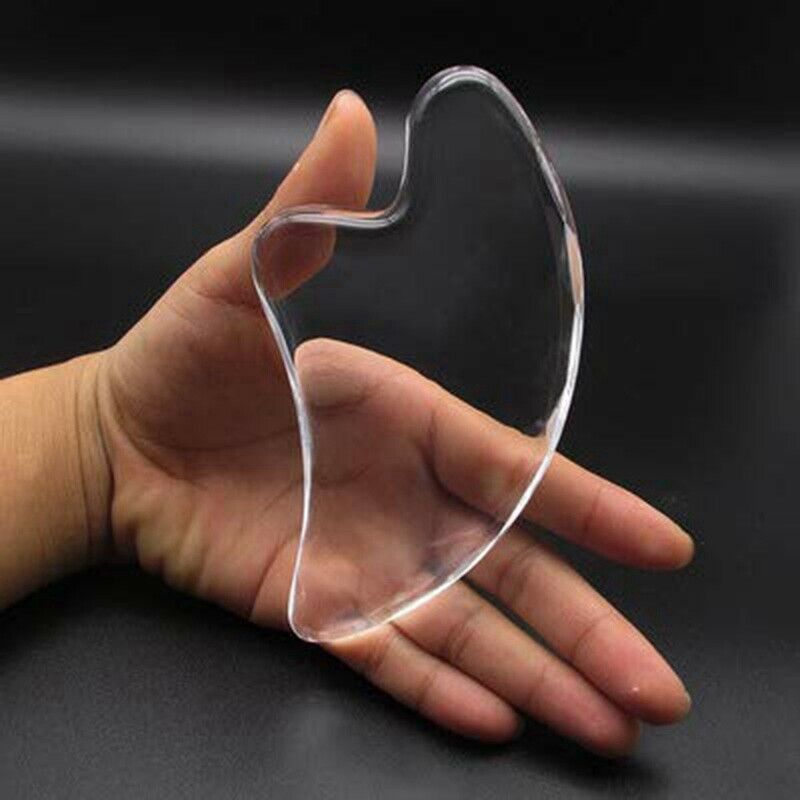Crystal Gua Sha Scraping Massage Tool Large Guasha Board Ultra Smooth Edge  H3P4