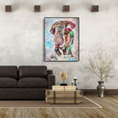 Painting By Numbers Kit DIY Color Elephant Canvas Oil Art Picture Craft