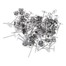 25 Pairs Metal Flat Earrings Pin Post Ear Stud Backs with Back Stoppers