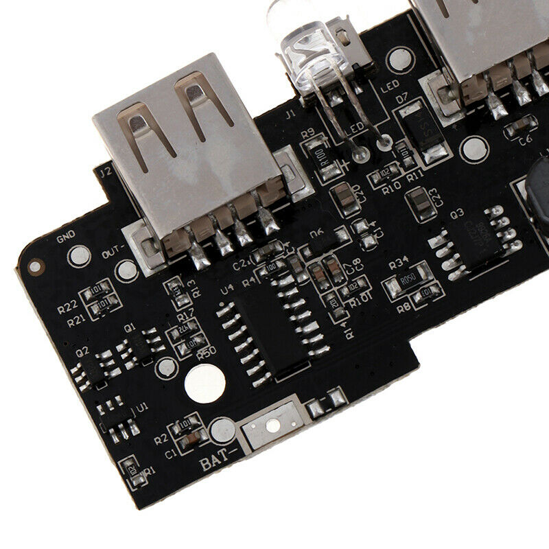 5V 2A Power Bank Charger Module Step Up Boost Dual USB LED PCB Circuit Board Gw