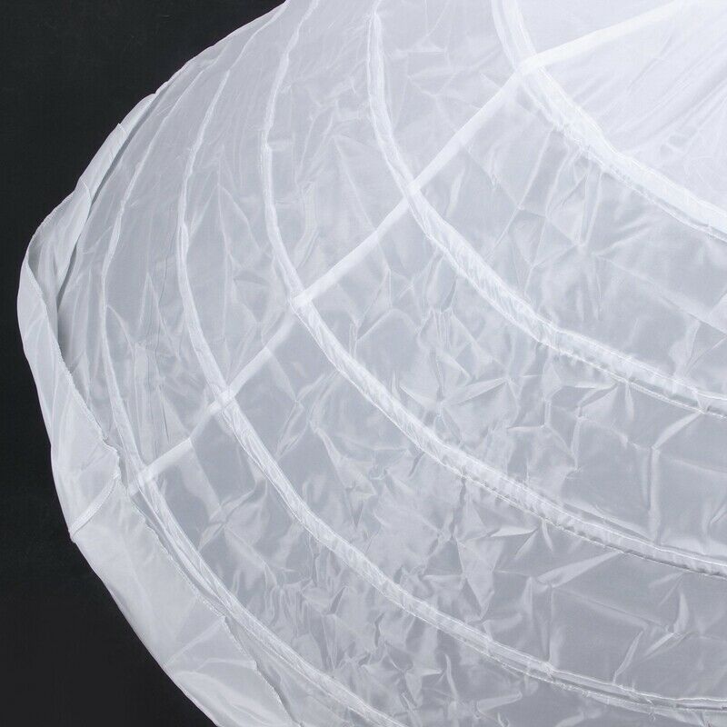 Drawstring Wedding Bridal Petticoat Six Hoops Larges Full White B6L9