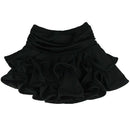 Women skirt Latin dance skirt Latin skirt ballet dance dress-XL,Black M8J8