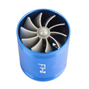 2Pcs Auto Turbocharger Dual Fan Gas Fuel Saver 2.5-2.9inch Easy installation