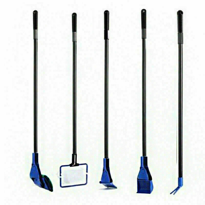 5in1 Fish Tank Aquarium Cleaning Brush Gravel Rake Sponge Net Fork Gift