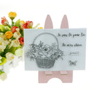 Flower Basket Scrapbook Diy Photo Album Card Transparent Silicone Rubber Stam ME