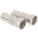 2Pcs F Type Male Plug Connector Socket to RF Coax TV Aerial Male AdapterB Gn