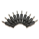 10 pcs 3.5mm 1/8" Audio Male Plug Jack Adapter Stereo Connector Headphone ^