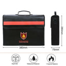 Fireproof Document Bag Non-Itchy Fiberglass Cloth Waterproof Holder With Sh