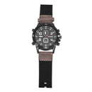 Men's Large dial canvas Watch Band movement quartz Wrist Watch Green Bnad+B N5B2
