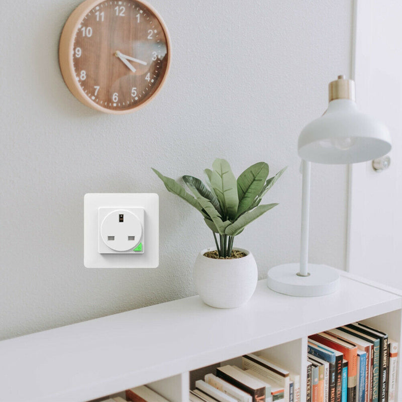 Smart Wall Socket Voice Remote Control UK Plug Timer 16A Wifi Power Outlet