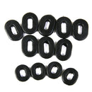 120pcs Black Rubber Side Cover Grommets For