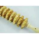 Lady Home Wooden Wheel 9 Rollers Belly Health Massager J4F8