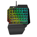 1x K15 One-handed Membrane Gamer USB Keyboard Mechanical RGB Wired Light Ba G1A0