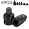 8pcs 1/2" 1/4" 3/8" 3/4" Drive Ratchet Socket Adapter Reducer Air Impact Set