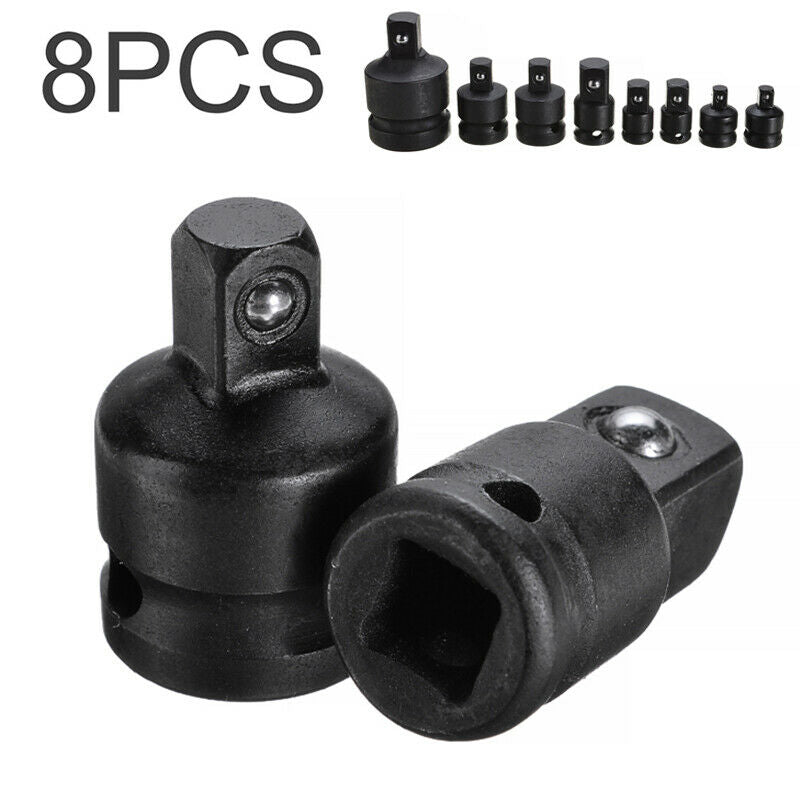 8pcs 1/2" 1/4" 3/8" 3/4" Drive Ratchet Socket Adapter Reducer Air Impact Set