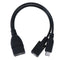 2 in1 Micro USB Male to Female to USB 2.0 Power Charging OTG Adapter Cabl OZ