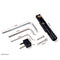 Set of Fixed Guitar Bridge, Tailpiece Nut Bridge 5 Strings Headless + Key +