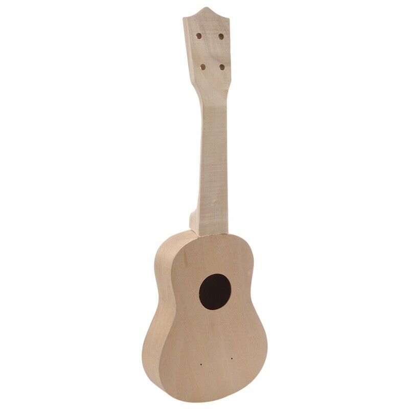 21inch White Wooden Ukulele Soprano Hawaiian Guitar Uke Kit Musical Instrum