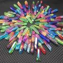 100g / A Lot Titanium Rainbow Aura Lemurian Quartz Crystal Point Healing