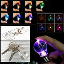 Mini Color Changing LED Flashlight Light Bulb Lamp Key Ring Keychain Striking