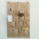 13 Pockets Hanging Organizer Linen Cotton Fabric Wall Door Closet Hanging S J6D8