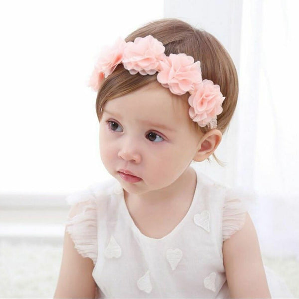 Kids Baby Girls Newborn Lace Flower Headband Hair Band Headwear Accessories CA